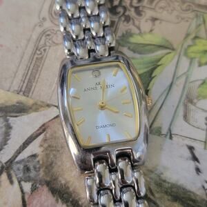 Anne Klein Diamond Accent Watch Silver/Gold Two-Tone, Model 10/5734-5